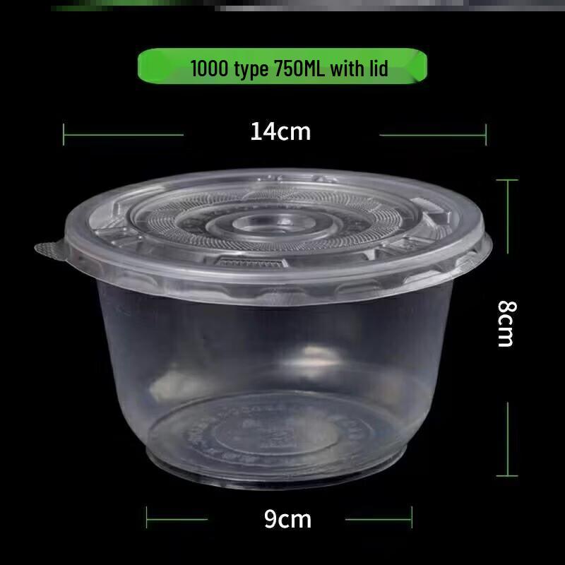 Transparent Disposable PP Bowl with Lid