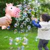 Cute Bubble Machine 2 In1 Giraffe Bubble Fan Toy Bubble Maker Outdoor Party Birthday Play 32 Holes Soap Bubble Machine