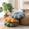Soft Sunflower Throw Pillow Dutch Velvet Bedroom Pillow Minimalist Round Pillow  Couch Accessory