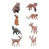 Animal Model Simulated PVC Home Decoration Beaver Anteater Squirrel Monkey White Tail Deer Fox Figurine for Children