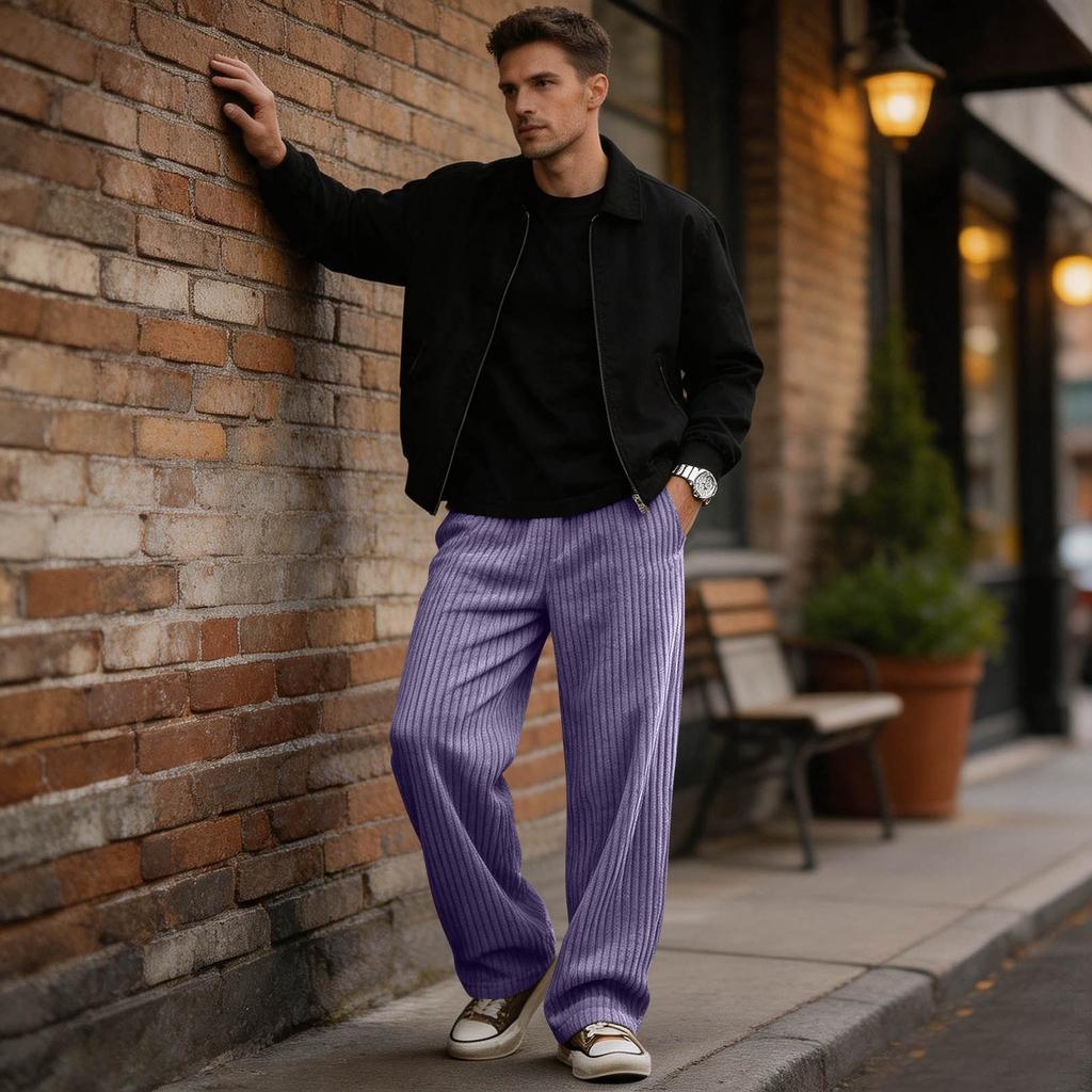 Men's Wide Leg Casual Pants Loose Fit for Everyday Wear