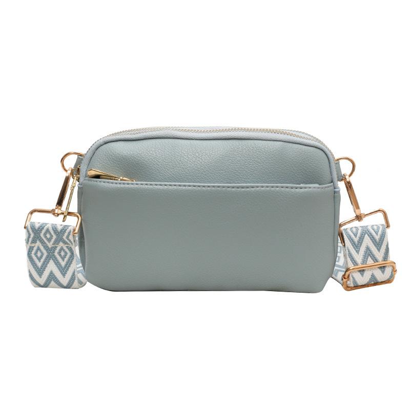 

Motorcycle Simple Solid Color Crossbody Bag Shoulder Bag, Women Casual Handbag,Fashiable PU with Ph E Wallet синій