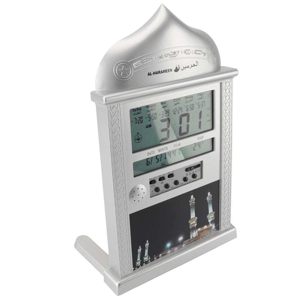 Digital Azan Mosque Prayer Clock Calendar Alarm Clock Multifunction Muslim Prayer Wall Clock for