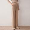 Women's High-Waist Loose Wool-Cashmere Blend Wide-Leg Pants