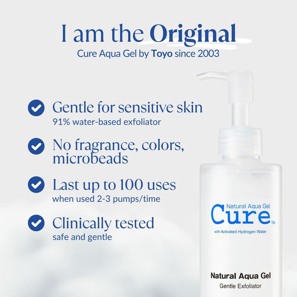 Cure Natural Aqua Gel Exfoliator 250 g – Sanftes Hautpeeling-Gel