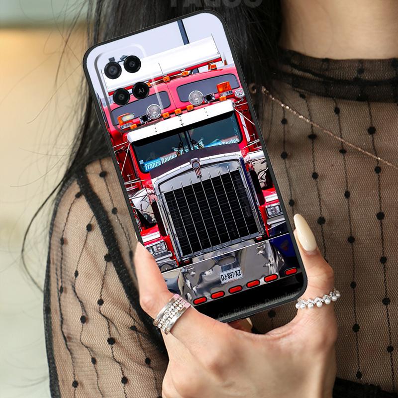 Cool Heavy Truck Car Case For Oppo A78 A98 A18 A38 A58 A60 A80 A40 A96 A76 A16 A94 A74 A54 A15 A17 A57 A77 A5 Pro