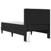 Bed Frame with Mattress Black 90 x 190 cm Faux Leather