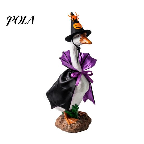 Halloween Porch Decor Costume 1 Set Goose Outfit, Lawn Festive Clothes with Pumpkin Spider Pointed Wear Hat, for 23 Inch Statue Outdoor Yard Display