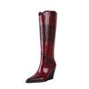 Fashion Kaky's New Pointed Thick Heeled Oversized Women's Boots, High Boots, Long Boots, Western Boots