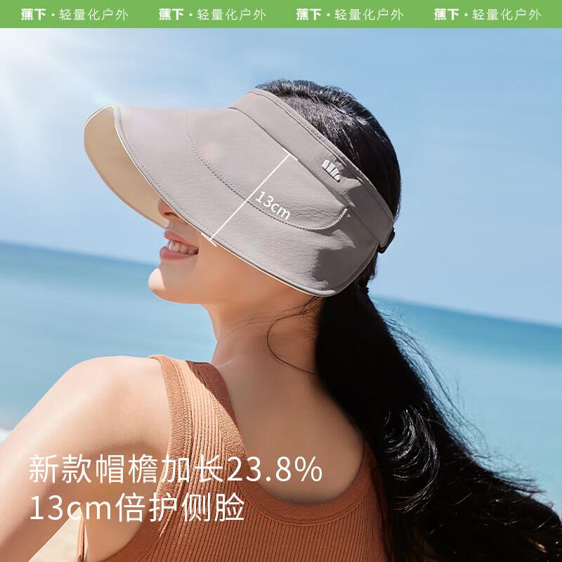 Beneunder Sun Hat for Women, UV Protection Cap, Black Gel Visor Hat, Portable Summer Roll-Up Storage White