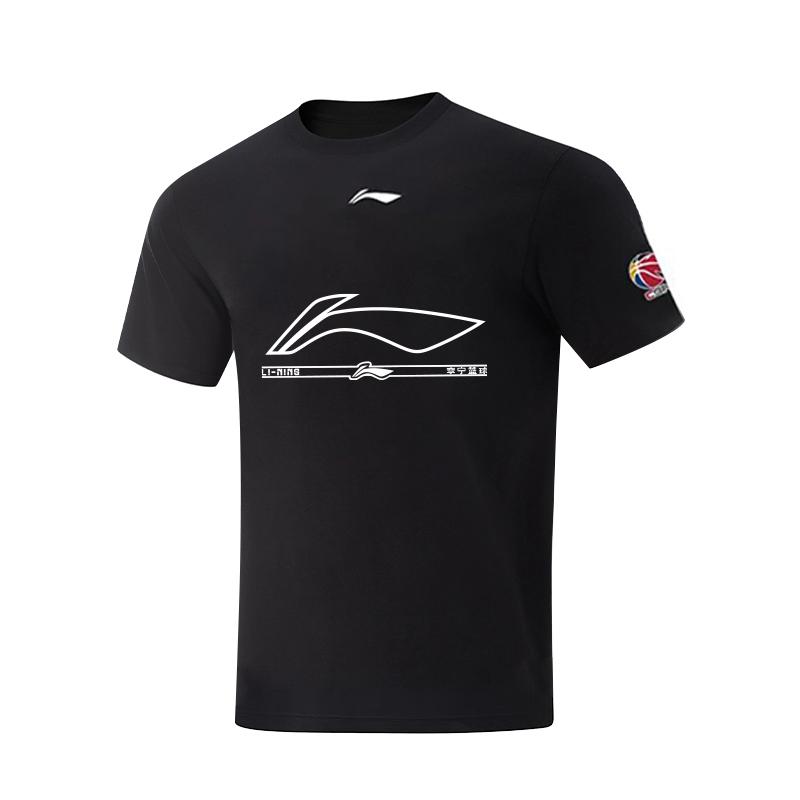 Li Ning T Shirts Unisex Black Crew Neck AHSVE61-1 S
