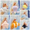 Soft Fluffy Whale Keyring Kawaii Press Sound Pendant Ocean Animal Plush Keychain  Home Decor