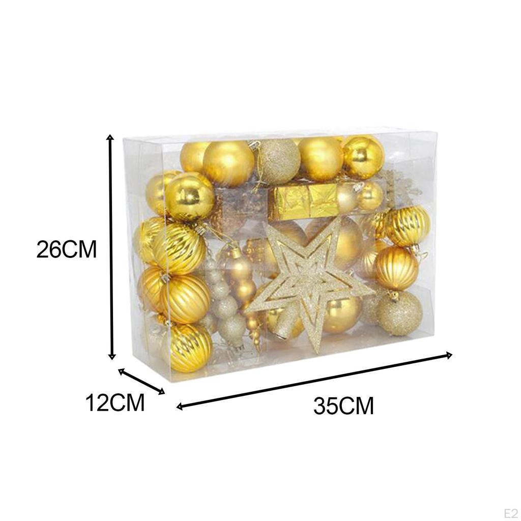 60 Stück Weihnachts-Dekokugeln Baumschmuck Xmas Deko für Restaurant Frühling