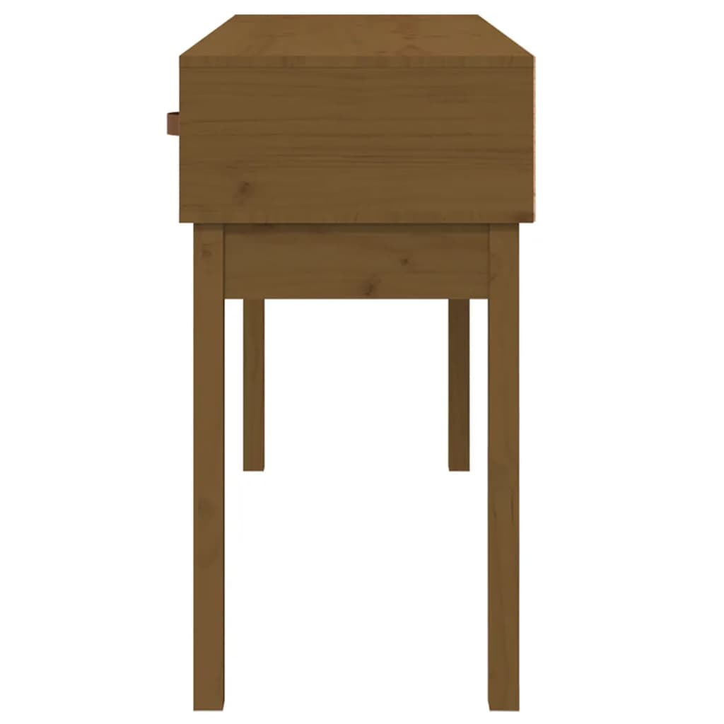 Console Table Honey Brown 114 X 40 X 75 Cm Solid Pine Wood