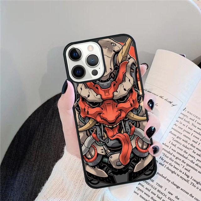 Oni Mask Phone Case Cover For iPhone 17 Air 15 16 14 13 12 Pro Max 11 Pro Max Plus Coque Shell