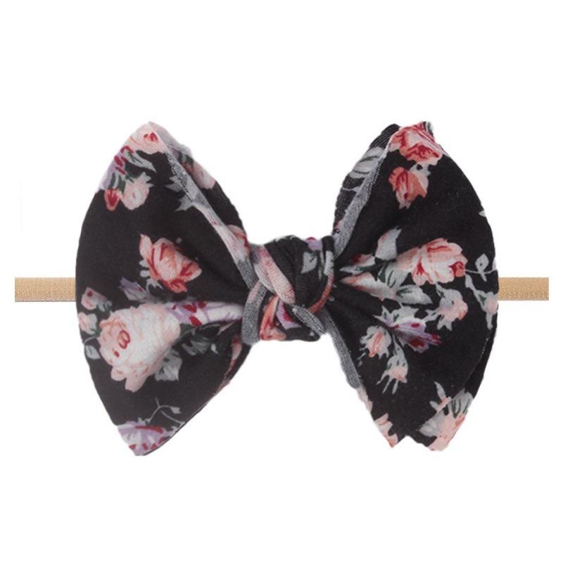 Neues Baby-Stirnband, weiches und bequemes bedrucktes Schleifen-Kinderstirnband, dünnes Baby-Haaraccessoire