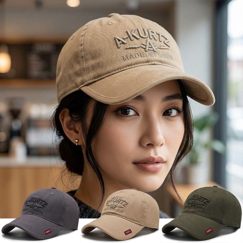 Cotton Peaked Cap Adjustable Streetwear Sunscreen Hats Vintage Snapback Caps  For Man Women Unisex