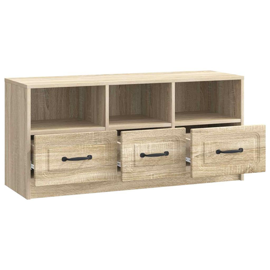 TV Cabinet in Sonoma Oak Finish 102 x 34.5 x 47 cm Particleboard
