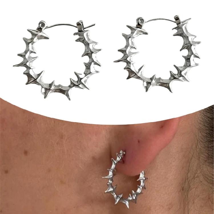 Unkonventionelle Ohrringe mit Dorn-Design Metall Bequeme Passform Modeschmuck für stilvolle Outfits