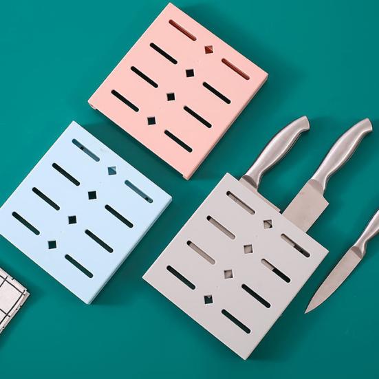Easy Installation Home Supplies Convenient Wear-resistant Adhesive Drain Knife Holder Knife Storage Shelf