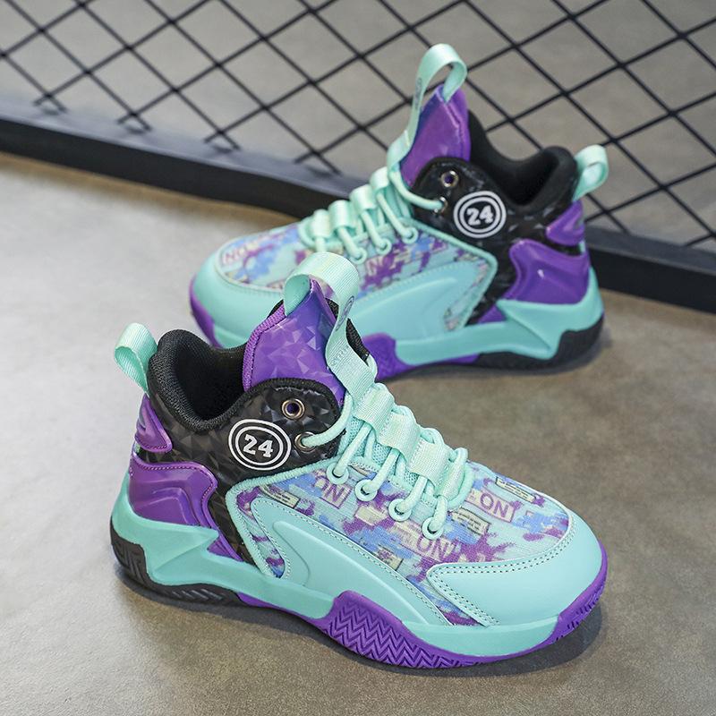 

Путянь профессиональные практичные баскетбольные кроссовки мальчики кроссовки амортизация, нескользящие и износостойкие студенческие дышащие сетчатые кроссовки дети 40