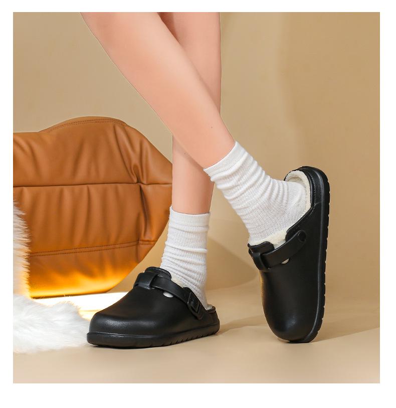 2025 Fleece-lined Non-slip Thick Sole EVA Cotton Slippers for Men and Women