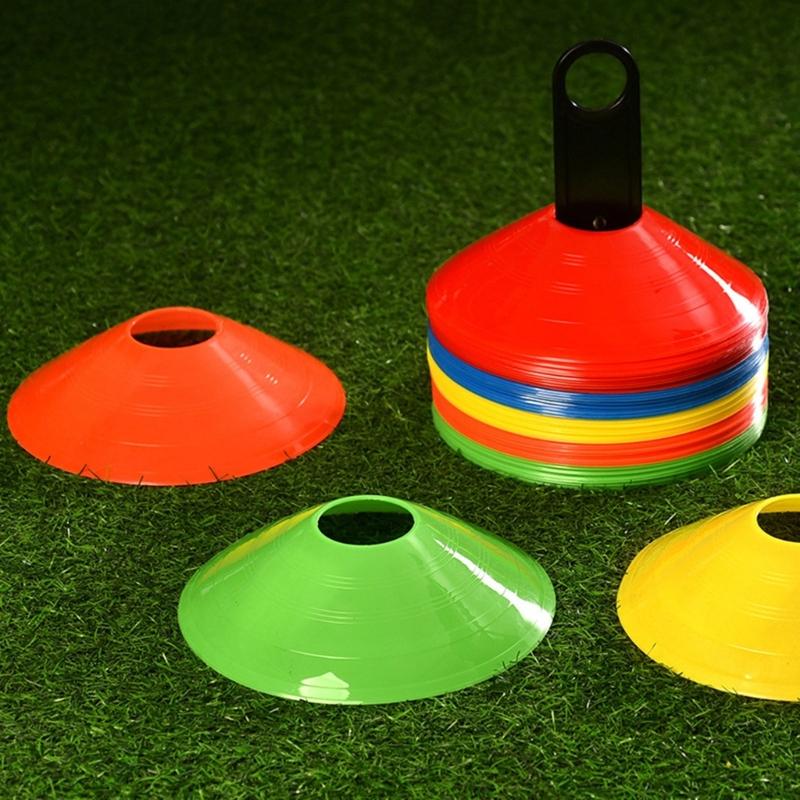 20Pcs Soccer Disc Cones Thick Disc Cones Agility Soccer Cones with Bracket