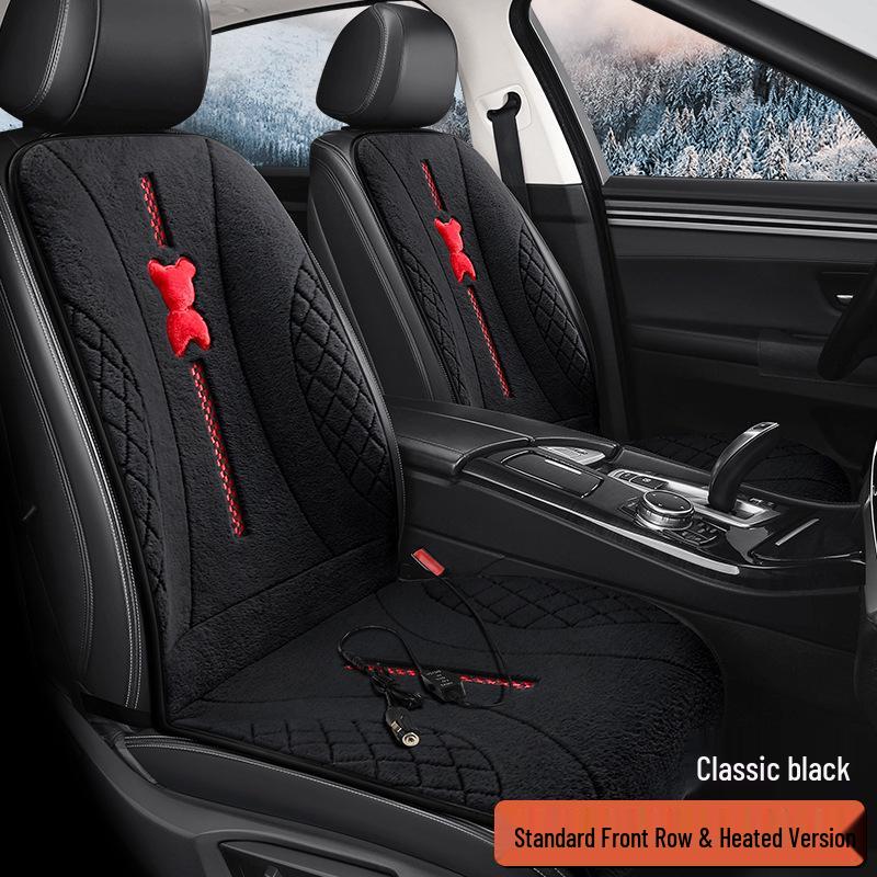 SF Rabbit Plush Heating Pad Car Seat Cushion - Bear Cartoon Winter Warmth Interior Supplies