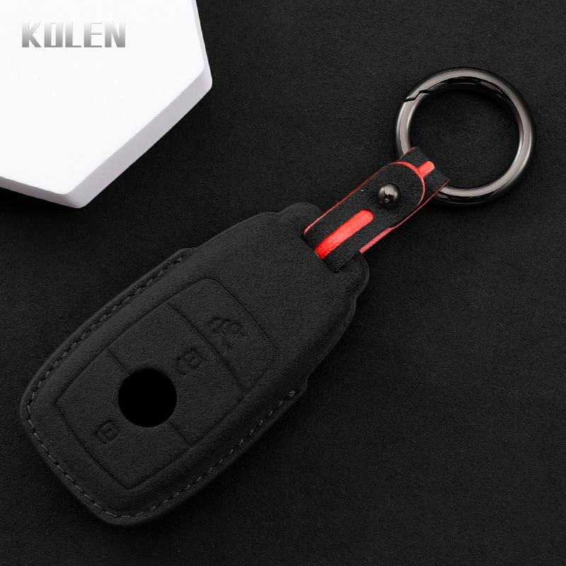 Car Remote Key Case Cover Shell For Mercedes Benz A C E S G Class Glc Cle Cla Glb Gls W177 W205 W213 W222 X167 Amg Leather Fob