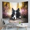 Border Collie Tapestry Fence Pastures Tapestry Adorable Animal Tapestry Creativity Art Tapestries Home Living Room Bedroom Dorm