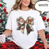 Comfort Colors® Coquette Bow Christmas T-Shirt, Snowman Shirt, Reindeer Xmas Shirt, Christmas Tree Shirt, Christmas Father Shirt