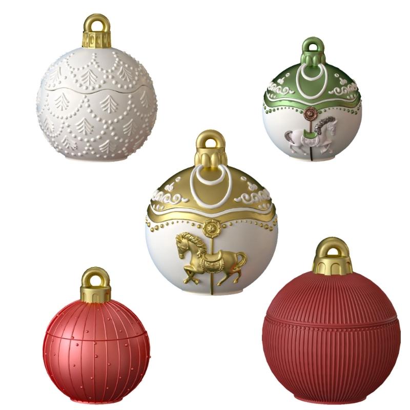 Christmas Ball Silicone Candle Cup Molds For Handmade Candle Soaps Home Decoration Christmas Gifts And Resin Casting