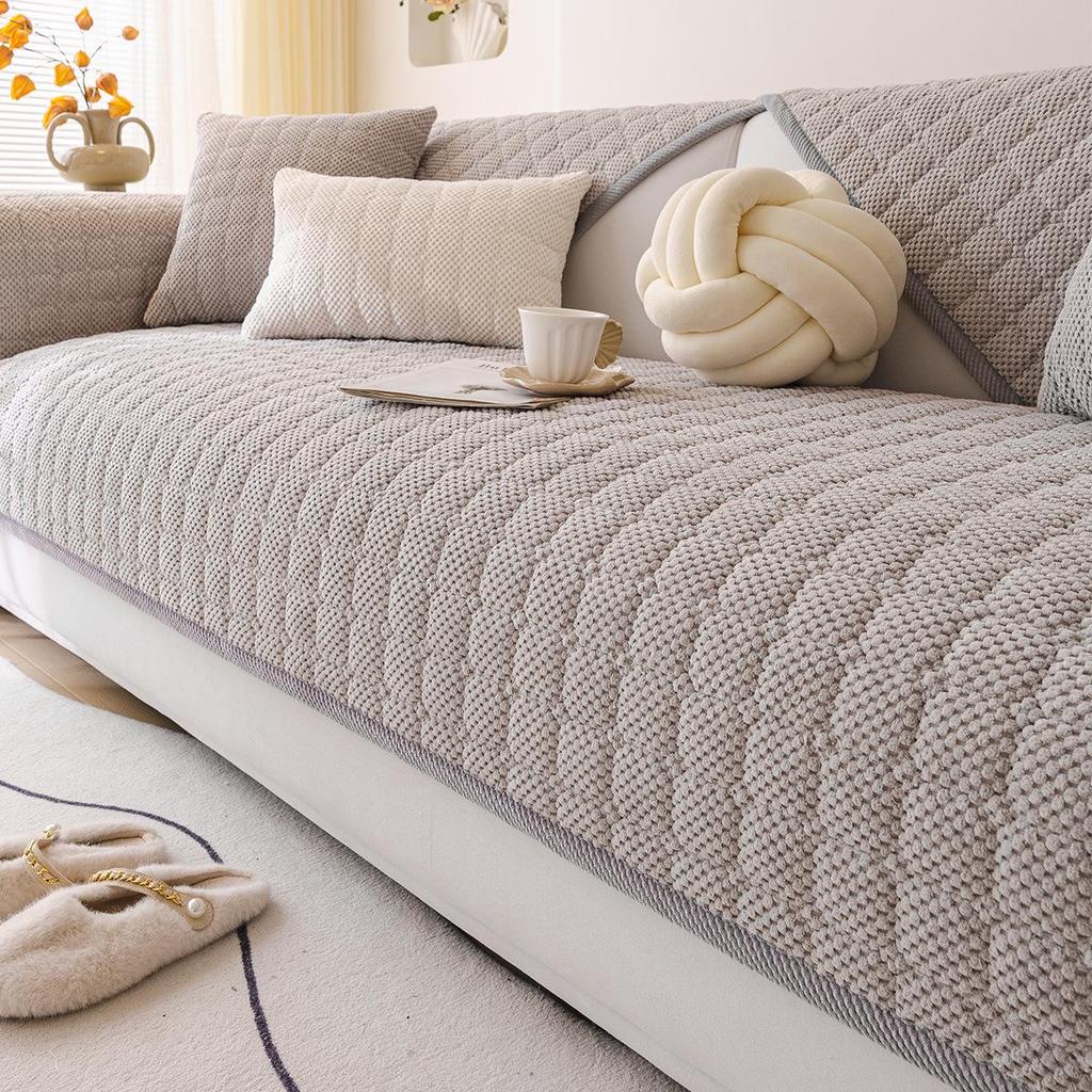 Universal Corduroy Sofa Cushion, Non-slip Autumn/Winter Cover, 2025 Simple Design