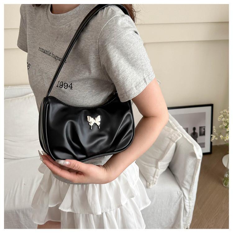 Chic Fashionable Butterfly Bow Shoulder Bag Trendy Street Style Satchel Purse For Women