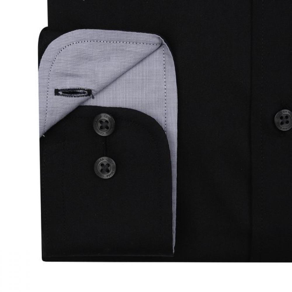 Countess Mara Stretch Snap Collar Black Long Sleeve Shirt Cdcz1b5302k0