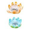 Solar Powered Decorative Cracked Ball Lotus Light Waterproof Crack Glass Ball Flower Lamp 600mAh for Home Yard Decor