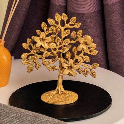 Showpiece (7.5 Inches) Trees of Life - Home Decor - Gift for Good Luck Vastu and Fengshui - Best In Living Room Table Decoration with Antique Polish