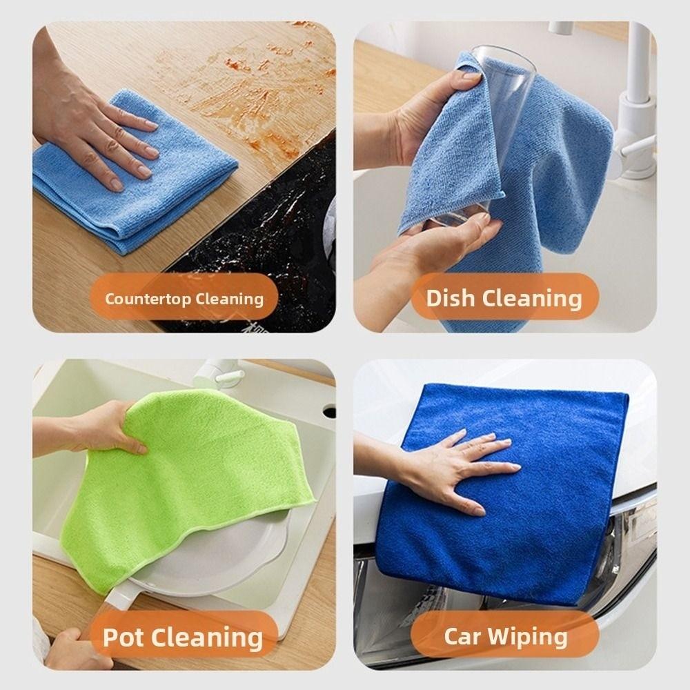 20Pcs Thickened Microfibre Cleaning Cloths 30x30cm Super Absorbent Cloths  House Cleaning
