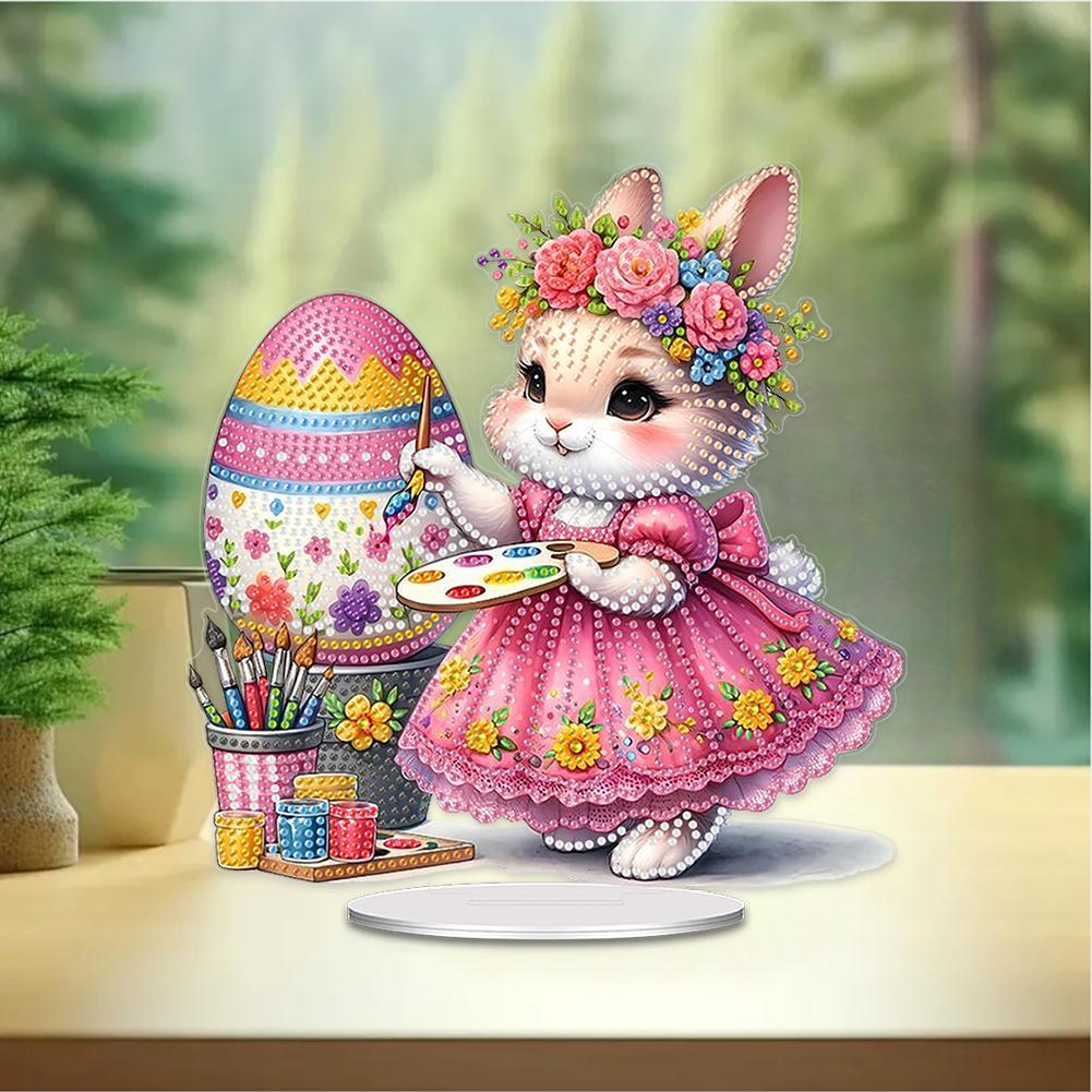 Acrylic Yak Diamond Painting Tabletop Ornaments Kit Desktop Diamond Art Kits Rhinestones Desktop Ornaments for Home Office Decor