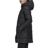 adidas Womens Mid Down Coat Outdoor Windproof Hooded Long Sleeve Jacket Women Coats Black GE9991