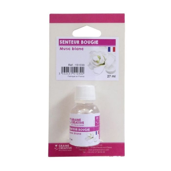 Candle Scent - White Musk - 27 Ml - Made In France - Musky Perfume - DIY