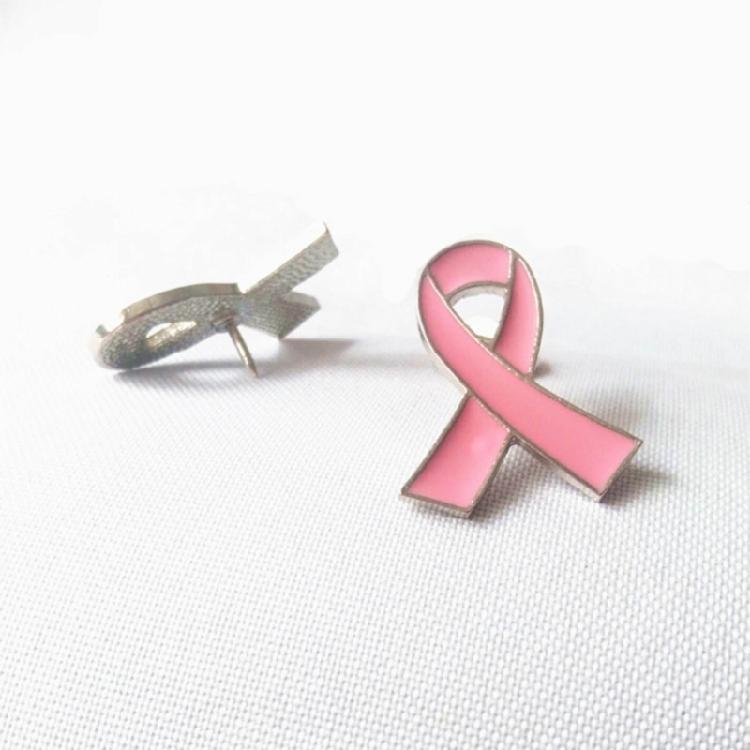 Breast Cancers Awareness Pin Alloy Material Corsage Pin Ribbon Enamel Pins