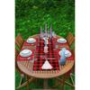New Year Concept Christmas Tree Printed Runner and Placemat Set 5 Pieces / Placemat Table Mat Dining Table Mat Coaster