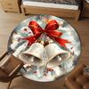 1PC Christmas Bells Snowflakes Office Round Area Rug, Under Office Chairs Bedroom Living Room Home Decor, Carpet for Office -1110048