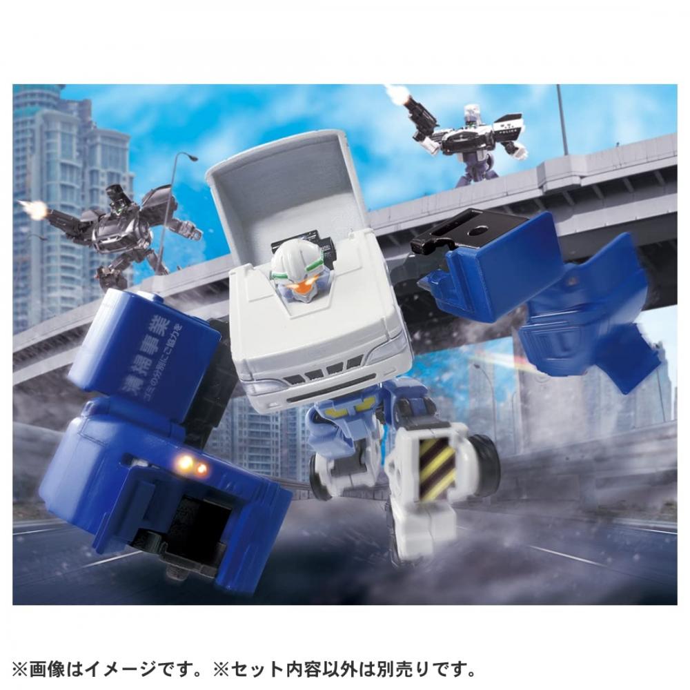 TAKARA TOMY "Tomica Job Labor JB07 Clean Braver Toyota Dyna Cleaning Car" Mini Car Toy 3 Years Old and Over Boxed Toy Safety Standards Passed ST Mark