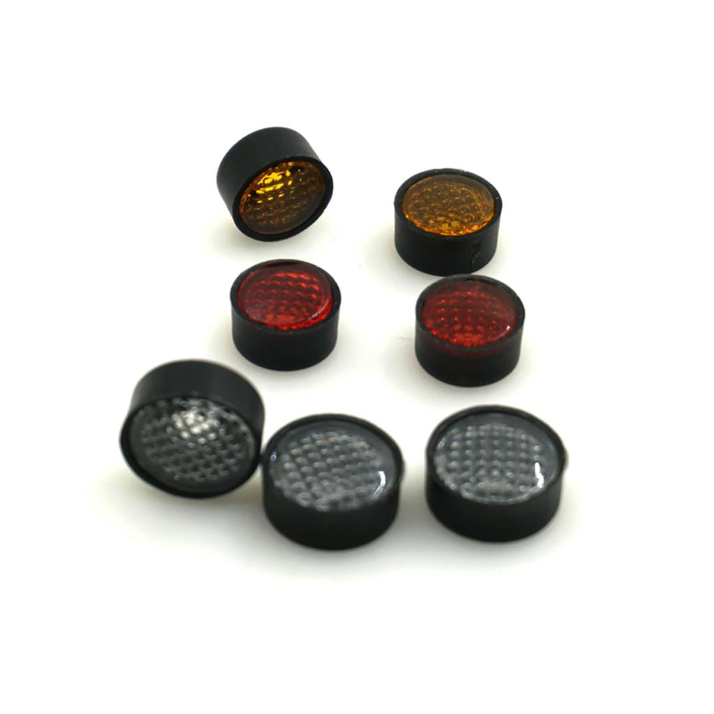 TRZX 7pcs RC Car Taillight Covers Round Lamp Cups Upgrade for 1/10 Scale D90 RC Crawler Car