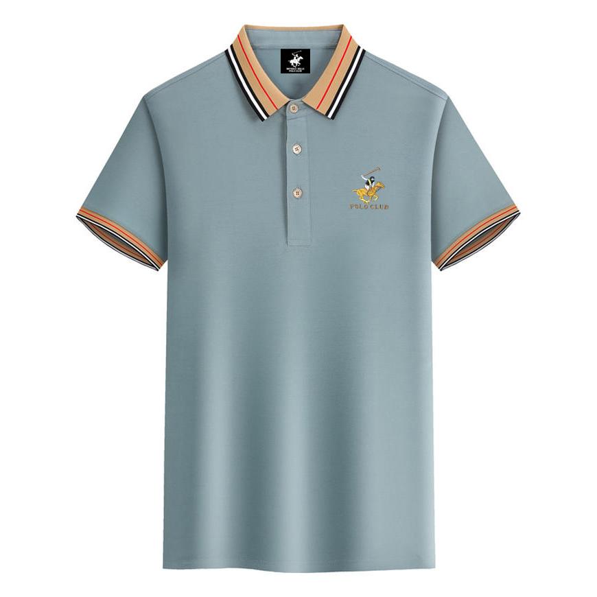 

POLO CLUB Summer 2025 New Embroidered Business Casual Lapel Polo Shirt, Comfortable New Skin Couple Polo Shirt 3XL
