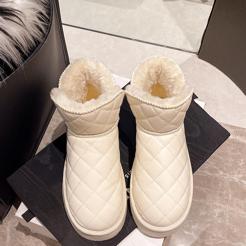 

Зимние водонепроницаемые толстые сапоги для снега для женщин 40 бежевый