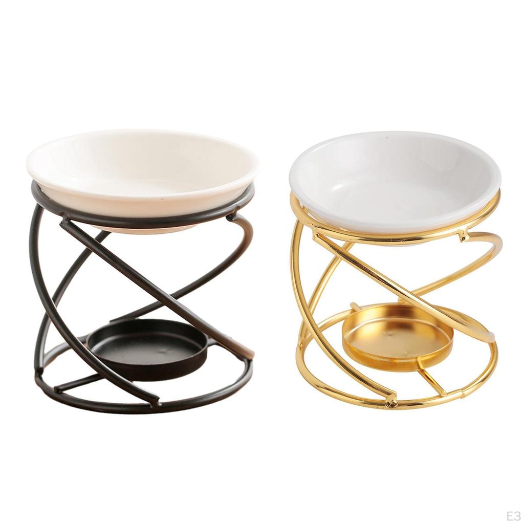 Podgrzewacz do olejków zapachowych z miejscem na podgrzewacz typu tealight i ceramiczną miseczką na woski zapachowe