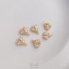14K Gold-Filled Zircon Beetle Pendant for DIY Jewelry